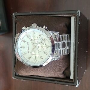 Michael Kors ladies Silver/Clear watch